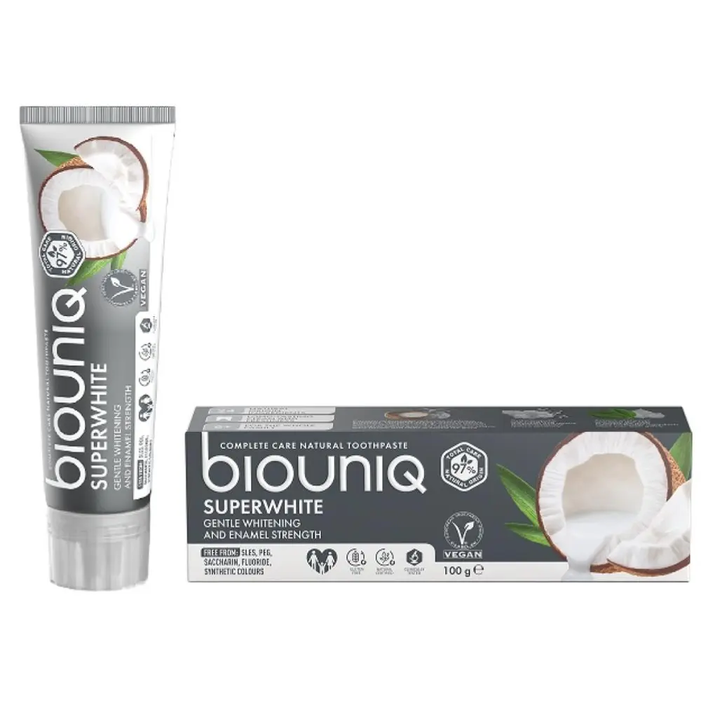 Kem Đánh Răng Làm Trắng Răng, Super White, Complete Care Natural Toothpaste (100g) - BIOUNIQ