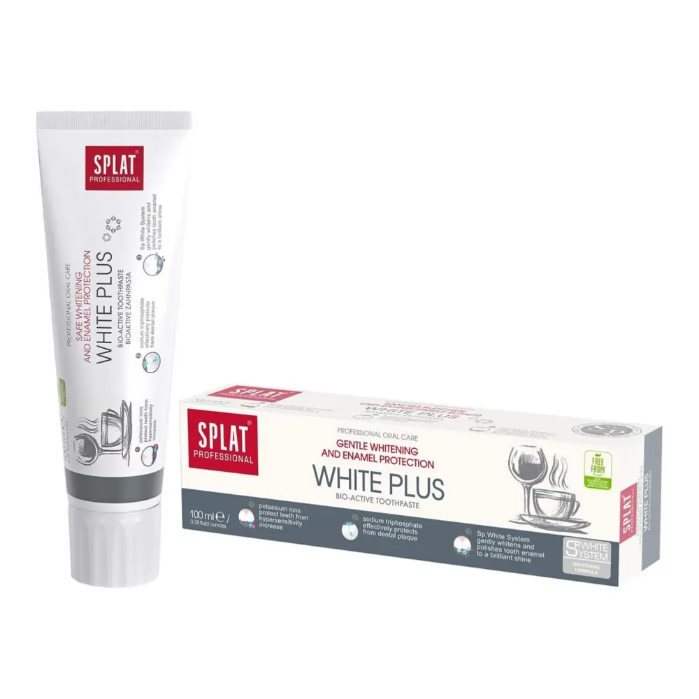 Kem Đánh Răng Bảo Vệ Men & Trắng Răng, White Plus, Bio-Active Toothpaste (100ml) - SPLAT