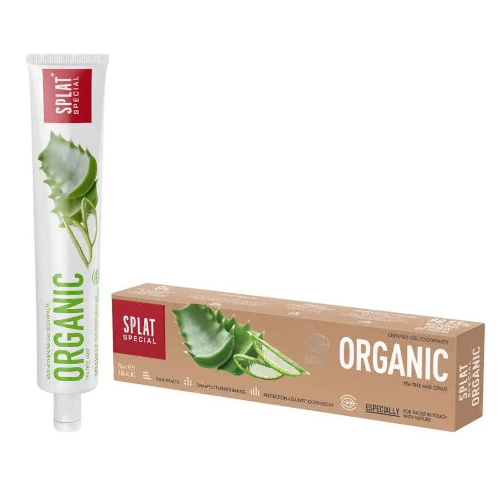Kem Đánh Răng Thảo Mộc Hữu Cơ, Organic Tea Tree Mint, Strengthening Gel Toothpaste (75ml) - SPLAT
