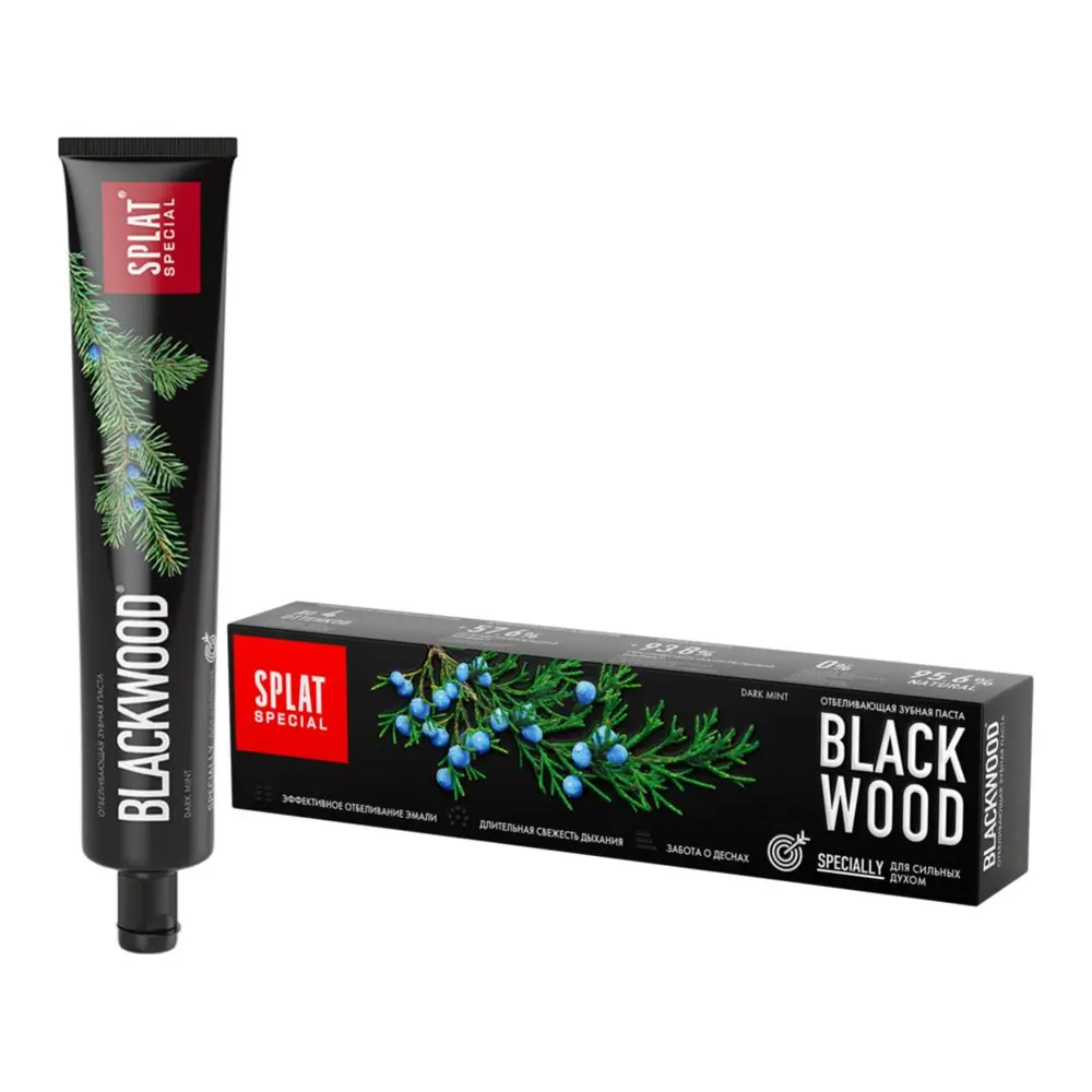 Kem Đánh Răng Than Hoạt Tính, Blackwood, Whitening Toothpaste (75ml) - SPLAT