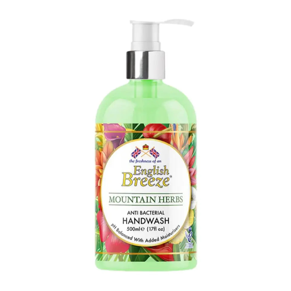 Sữa Rửa Tay Thảo Mộc, Antibacterial Handwash, Mountain Herbs, 17 fl oz (500ml) - ENGLISH BREEZE