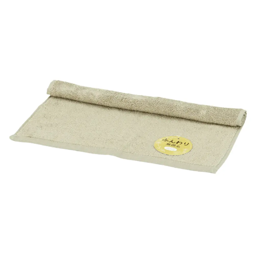 Khăn Vải Cotton Màu Xám, Fluffy Non-Twiced Cotton Wash Towel, Grey (34 x 35cm) - NISSEN SHOKO