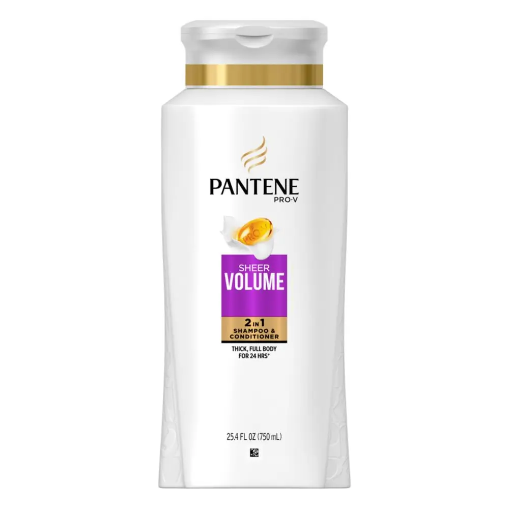 Dầu Gội & Xả Dưỡng Tóc Bồng Bềnh, 2 in 1 Shampoo & Conditioner, Sheer Volume, 25.4 fl oz (750ml) - PANTENE