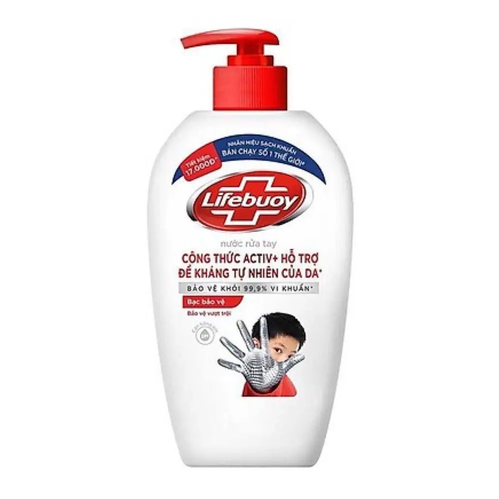 Nước Rửa Tay Bảo Vệ Vượt Trội 10 (Đỏ), Anti-Bacteria Handwash (500g) - LIFEBUOY