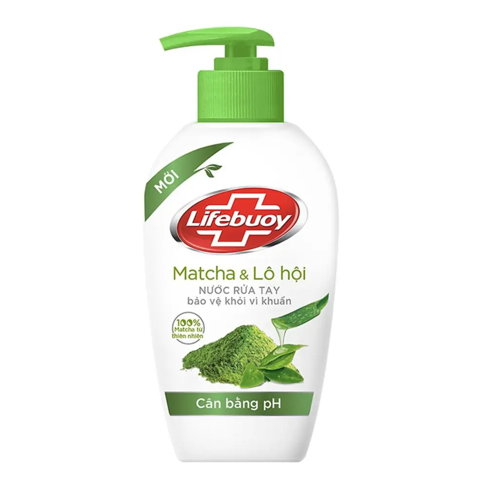 Nước Rửa Tay Matcha & Lô Hội (Xanh Lá), Matcha & Aloe Vera Handwash (500g) - LIFEBUOY