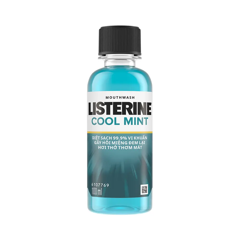 Nước Súc Miệng Giúp Hơi Thở Thơm Mát, Mouthwash, Cool Mint (100ml) - LISTERINE