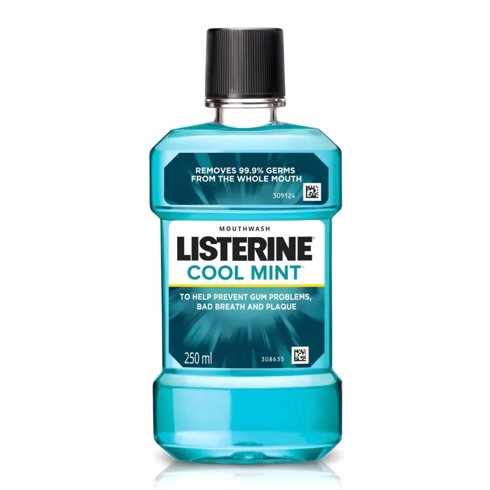 Nước Súc Miệng Giúp Hơi Thở Thơm Mát, Mouthwash, Cool Mint (250ml) - LISTERINE