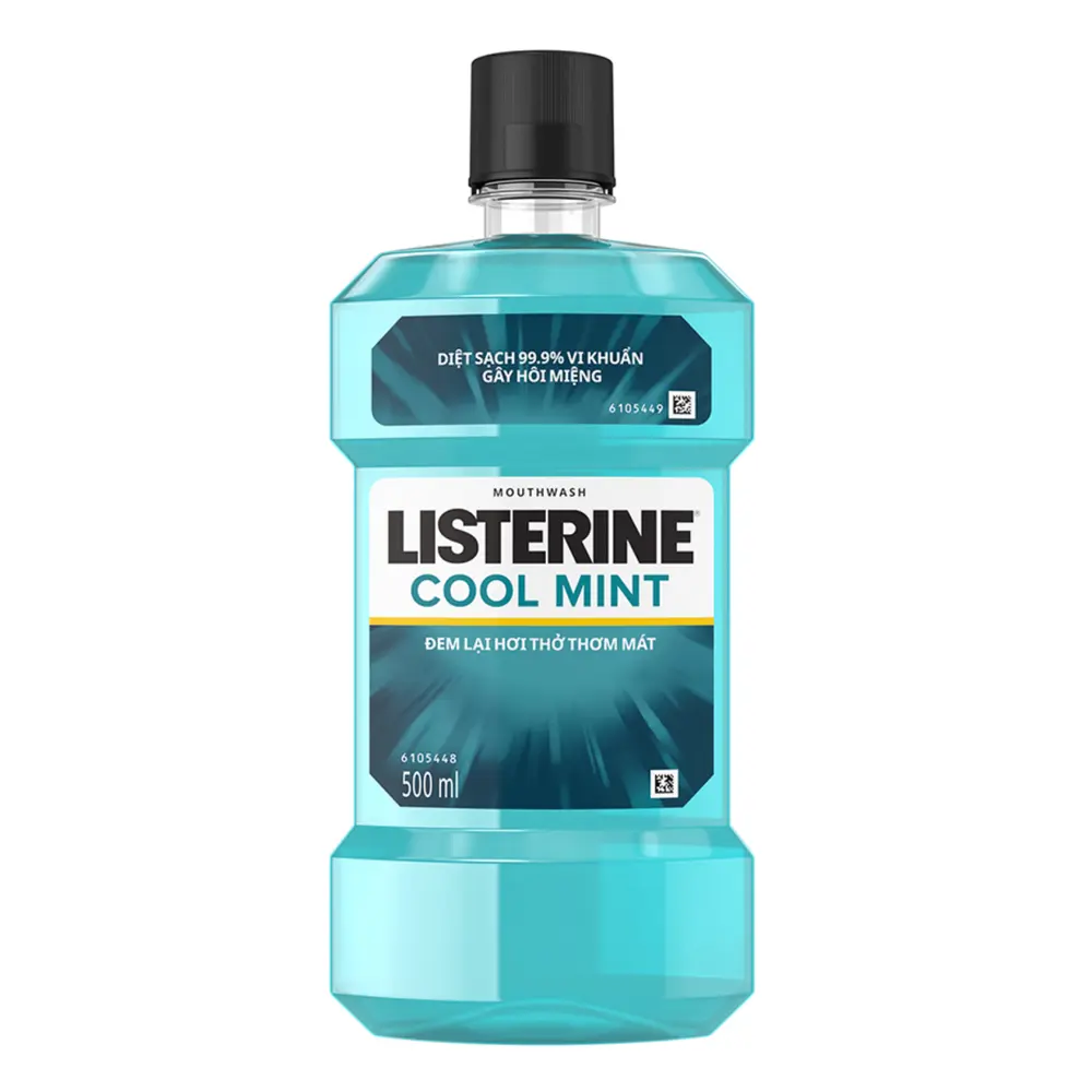 Nước Súc Miệng Giúp Hơi Thở Thơm Mát, Mouthwash, Cool Mint (500ml) - LISTERINE