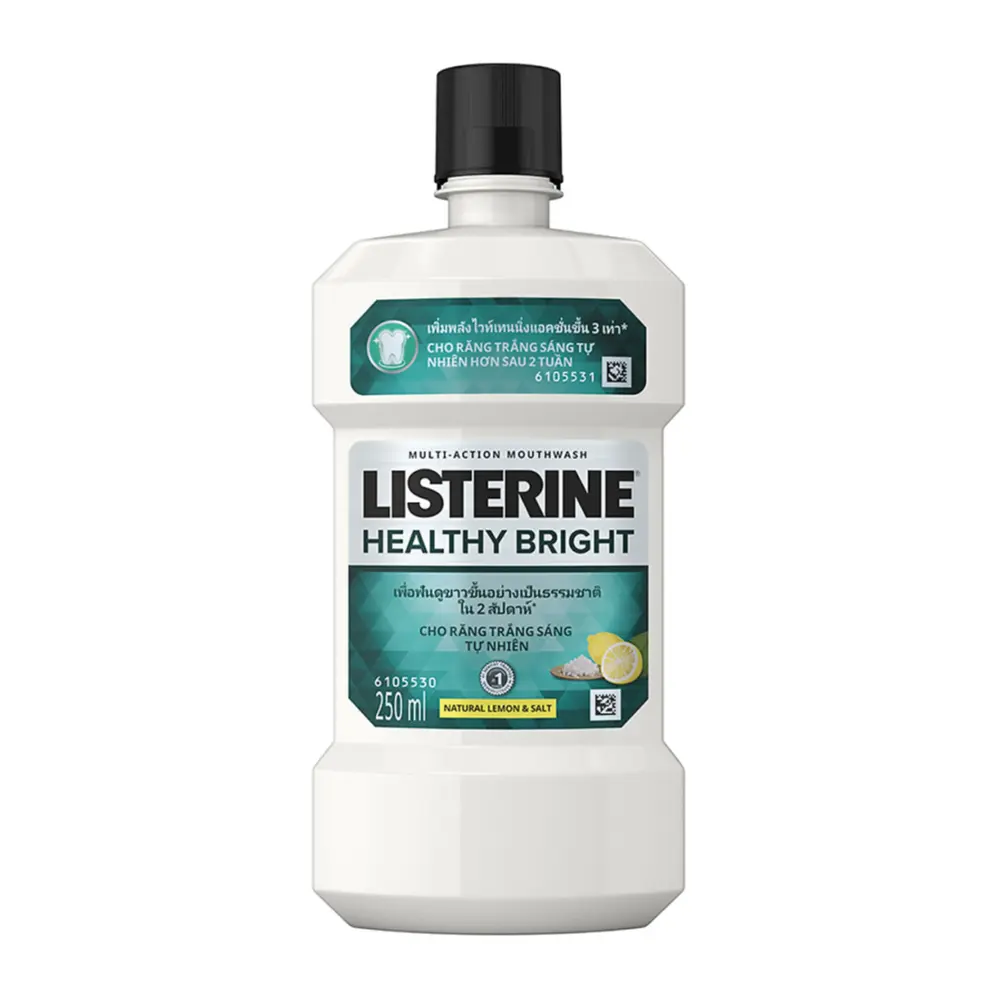 Nước Súc Miệng Giúp Trắng Răng, Mouthwash, Healthy Bright (250ml) - LISTERINE