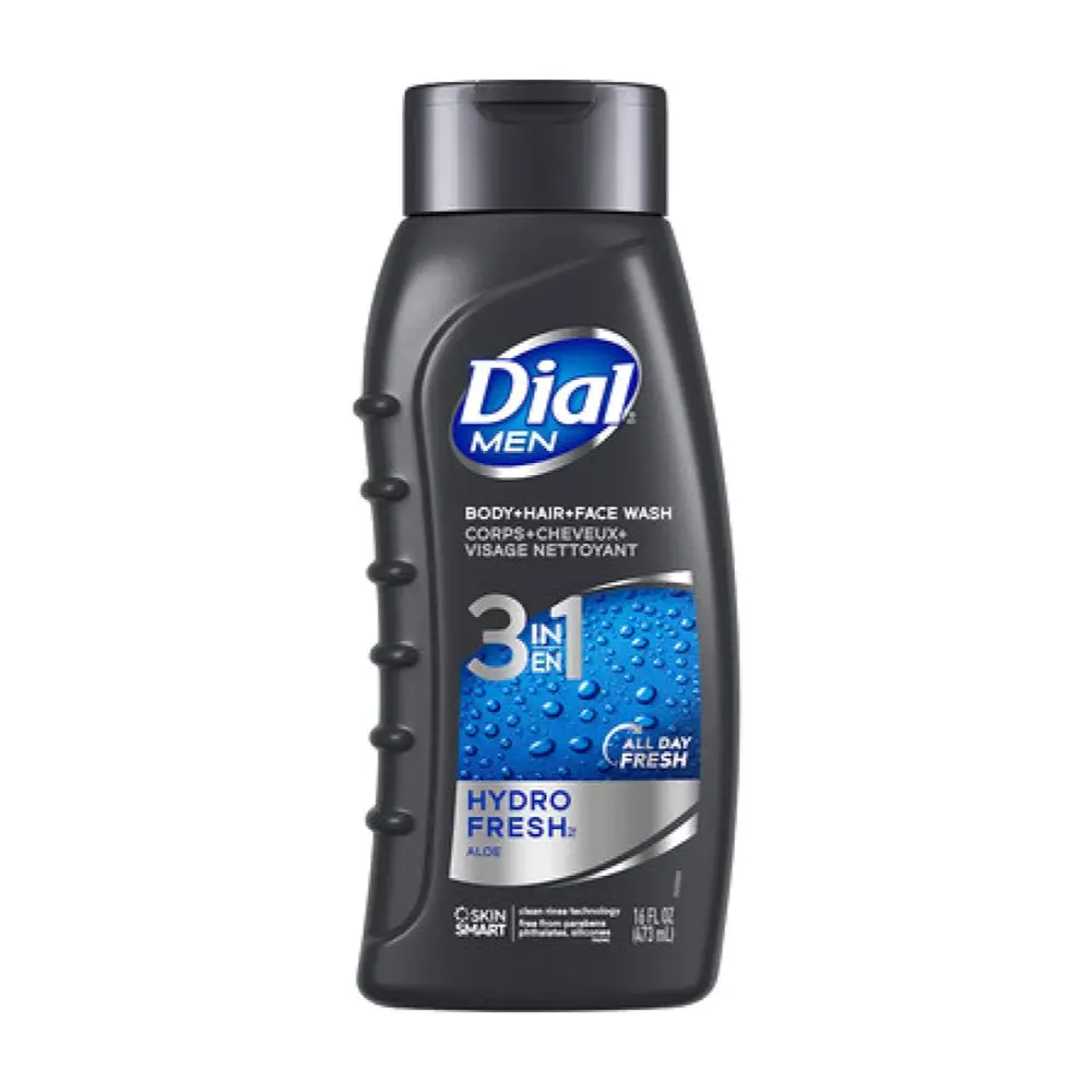Sữa Tắm Gội Cho Nam, 3 in 1 Body + Hair + Face Wash, Hydro Fresh, 16 fl oz (473ml) - DIAL