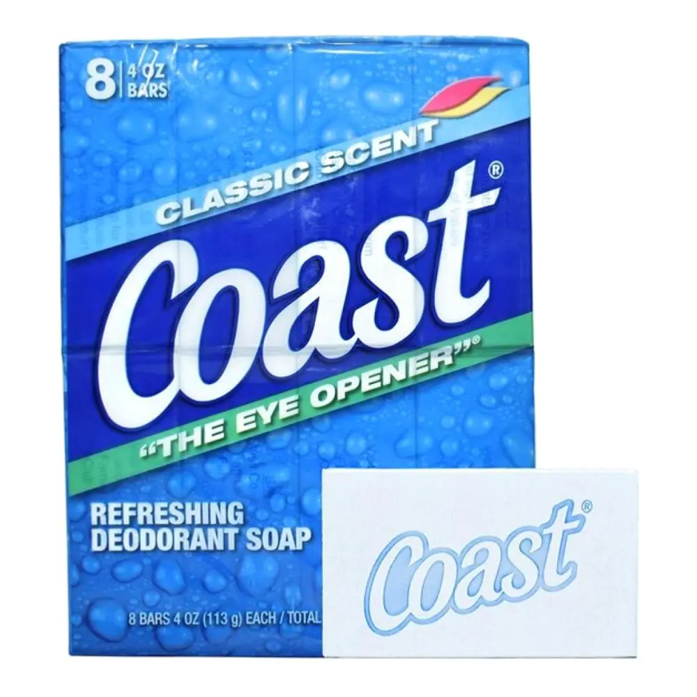 Xà Phòng, Refreshing Deodorant Soap, Classic Scent, 8 Bánh, 32 oz (907g) - COAST