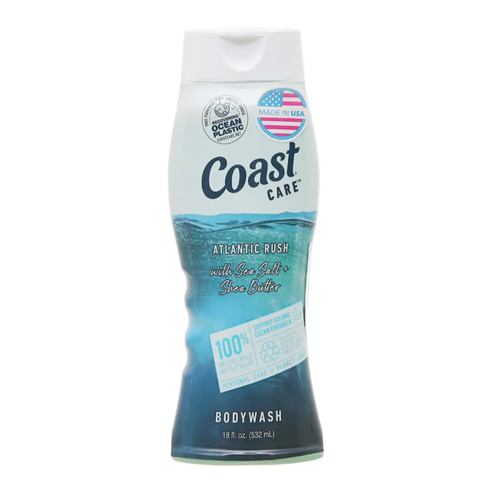 Sữa Tắm Muối Biển & Bơ Hạt Mỡ, Body Wash, Atlantic Rush, with Sea Salt & Shea Butter, 18 fl oz (532ml) - COAST