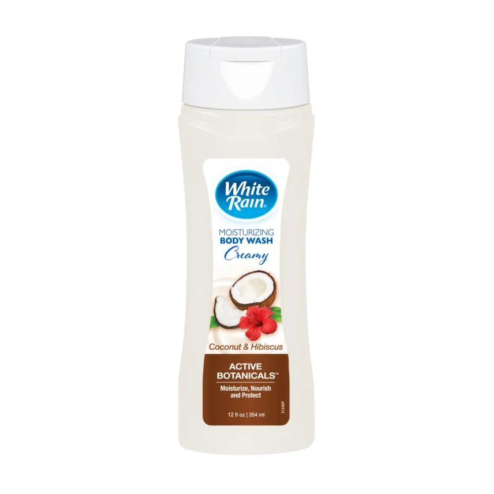 Sữa Tắm, Moisturizing Body Wash, Creamy, Coconut & Hibiscus, 12 fl oz (354ml) - WHITE RAIN