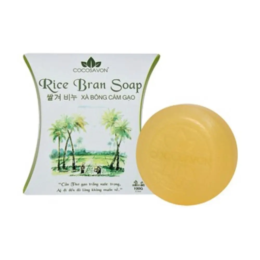 Xà Bông Cám Gạo, Rice Bran Soap, 3.5 oz (100g) - COCOSAVON