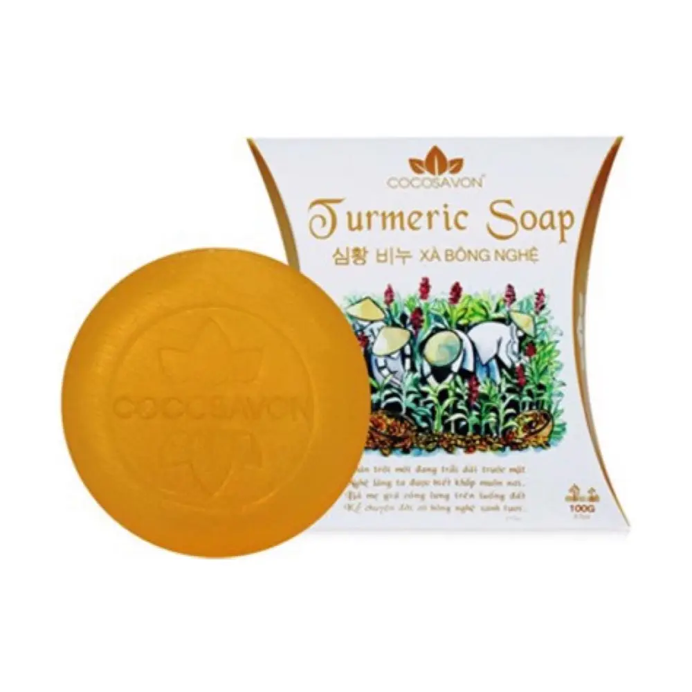 Xà Bông Nghệ, Turmeric Soap, 3.5 oz (100g) - COCOSAVON