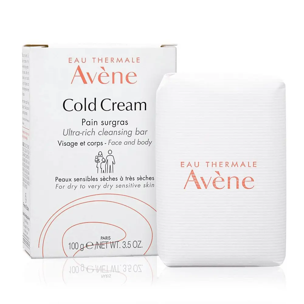 Xà Phòng Tắm Cho Da Khô Nhạy Cảm, Cold Cream, Ultra-Rich Cleansing Bar, Face & Body, Dry Sensitive Skin, 3.5 oz (100g) - AVENE