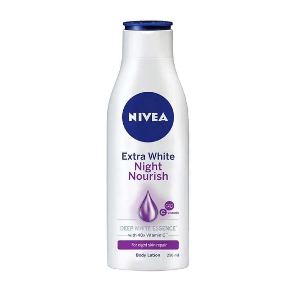 Sữa Dưỡng Thể Trắng Da Ban Đêm, Extra White, Night Nourish Body Lotion, Night Skin Repair (250ml) - NIVEA