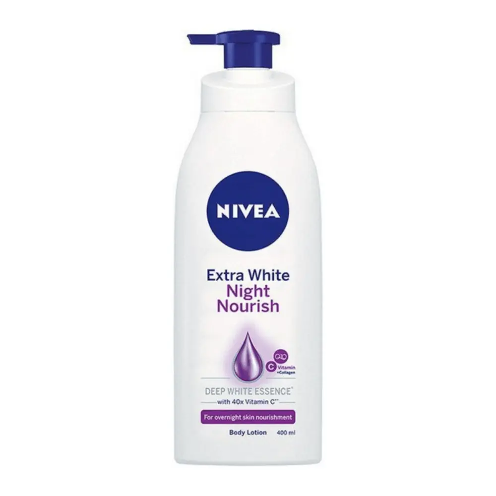 Sữa Dưỡng Thể Trắng Da Ban Đêm, Extra White, Night Nourish Body Lotion, Night Skin Repair (400ml) - NIVEA