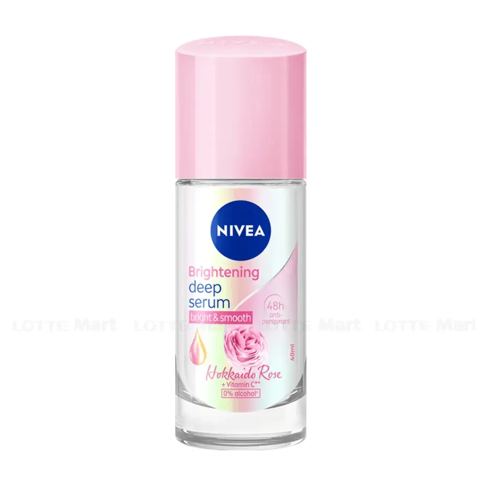 Lăn Ngăn Mùi Giúp Dưỡng Trắng & Se Khít Lỗ Chân Lông, Whitening Deep Serum, White & Smooth, Hokkaido Rose (40ml) - NIVEA