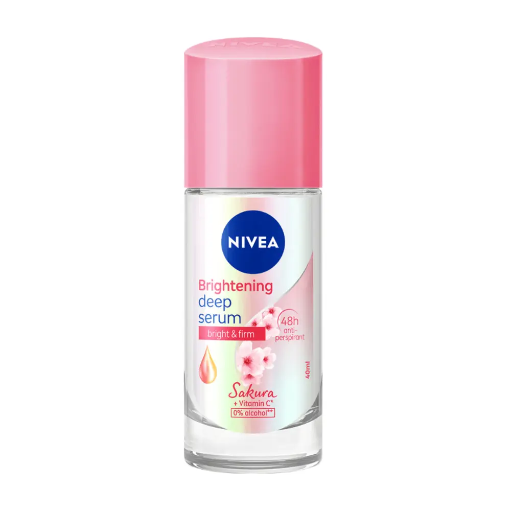 Lăn Ngăn Mùi Giúp Dưỡng Trắng, Cấp Ẩm & Săn Chắc Da, Whitening Deep Serum, White & Firm, Sakura (40ml) - NIVEA