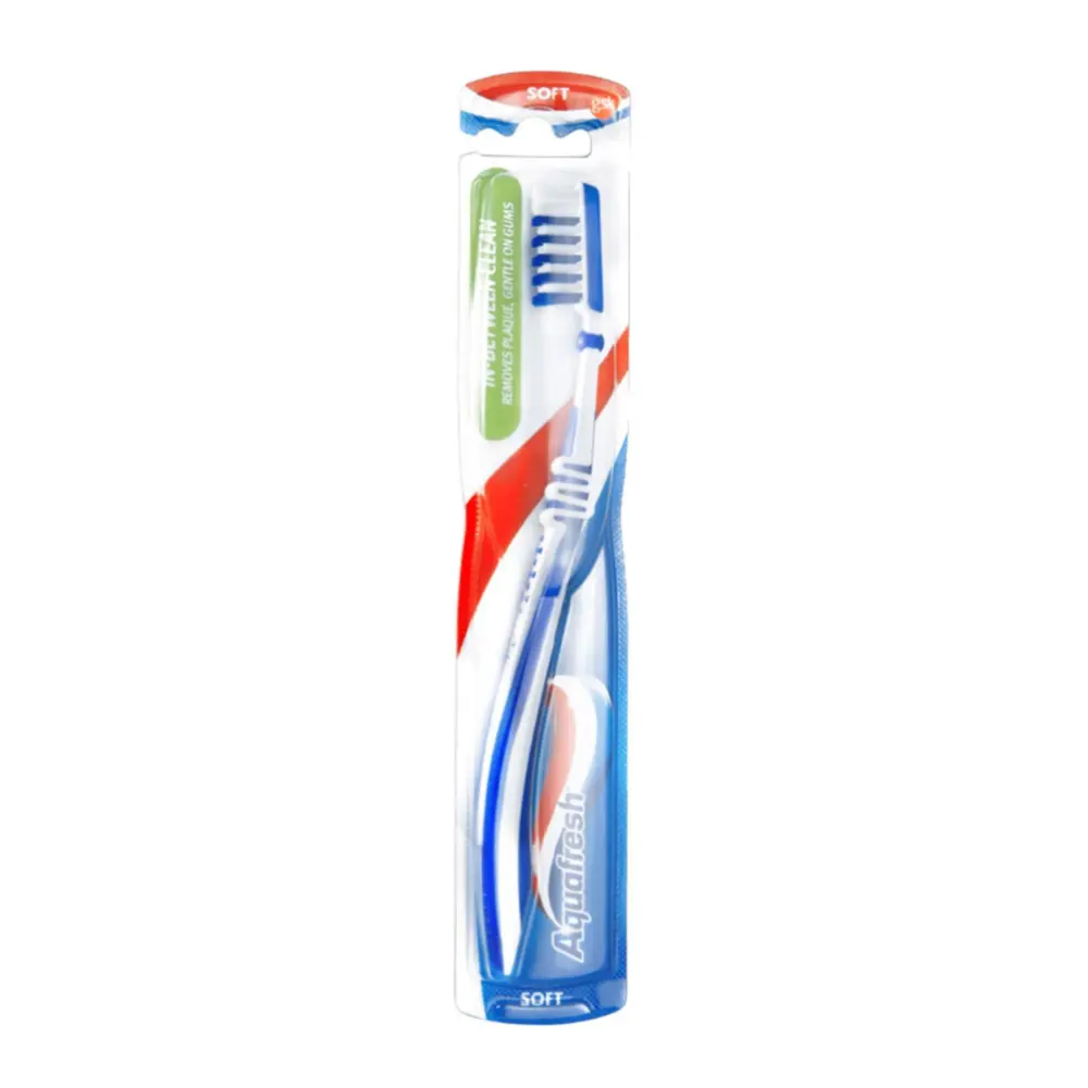 Bàn Chải Đánh Răng Loại Bỏ Mảng Bám Hiệu Quả, Soft Toothbrush, In-Between Clean - AQUAFRESH