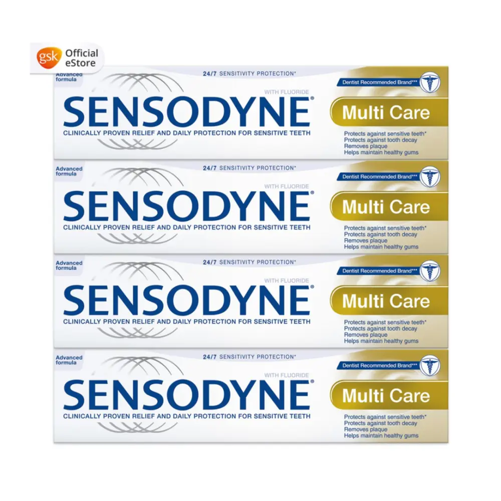 Kem Đánh Răng Bảo Vệ Toàn Diện, Multi Care Toothpaste, Sensitive Teeth, 4 Tuýp (400g) - SENSODYNE