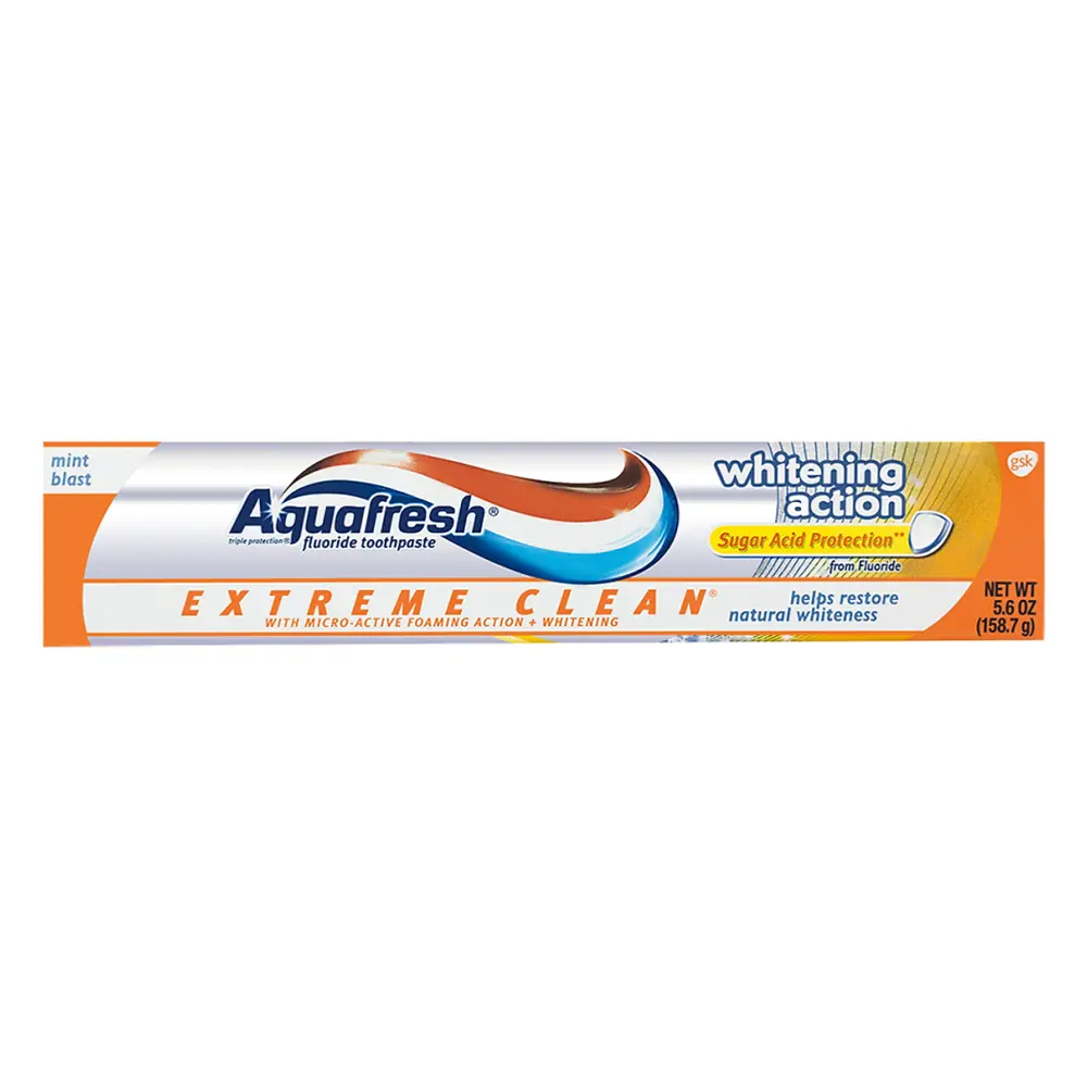 Kem Đánh Răng Sạch Bóng Trắng Sáng, Fluoride Toothpaste, Extreme Clean, Whitening Action, 5.6 oz (158.7g) - AQUAFRESH