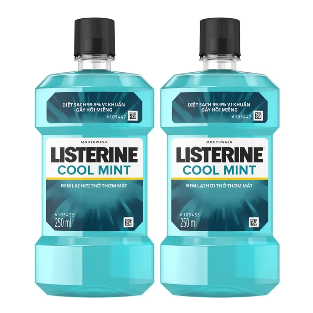Combo 2 Nước Súc Miệng Giúp Hơi Thở Thơm Mát, Mouthwash, Cool Mint (500ml) - LISTERINE
