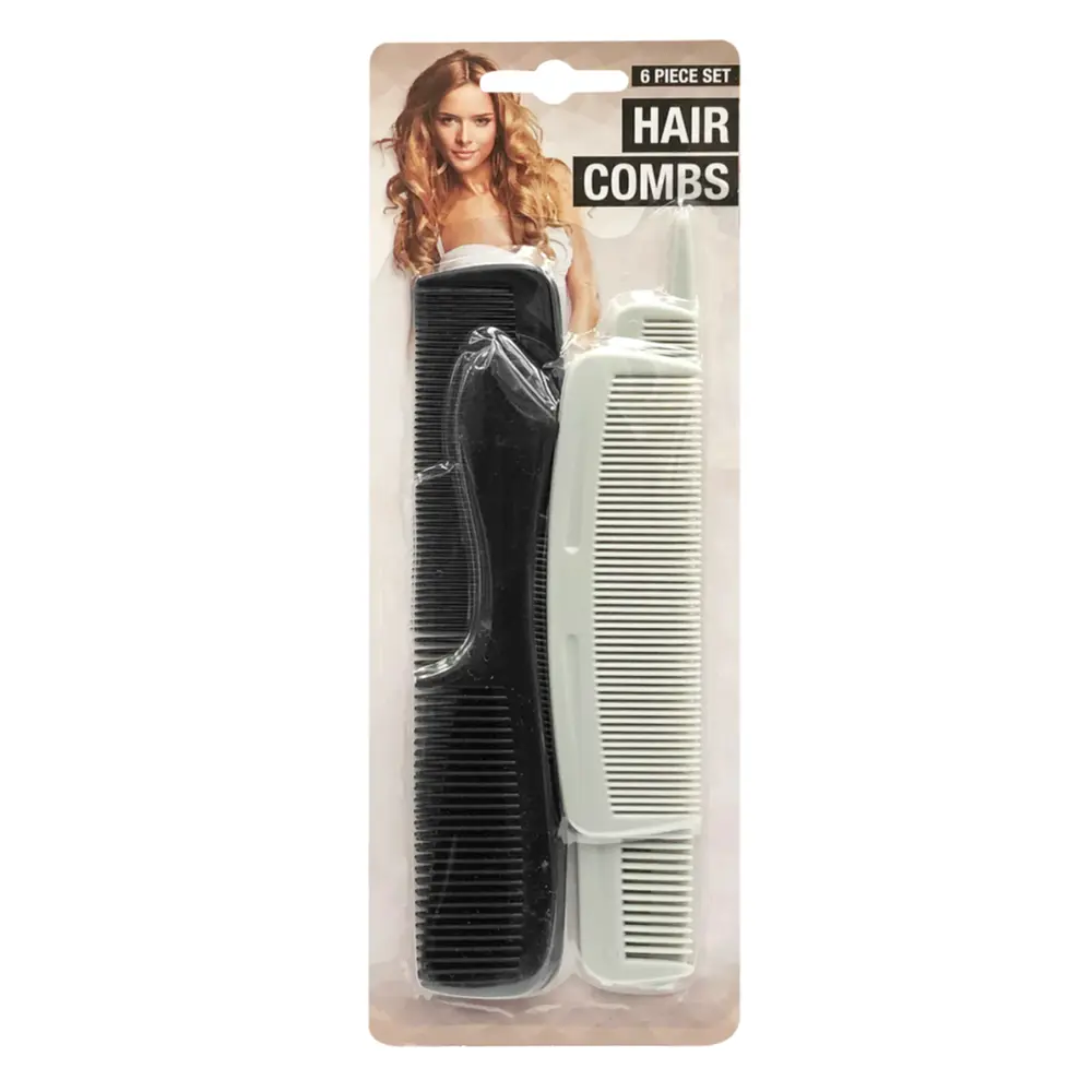 Bộ Lược Nhiều Kích Cỡ, Hair Combs, 6 Cái - UNCLE BILLS