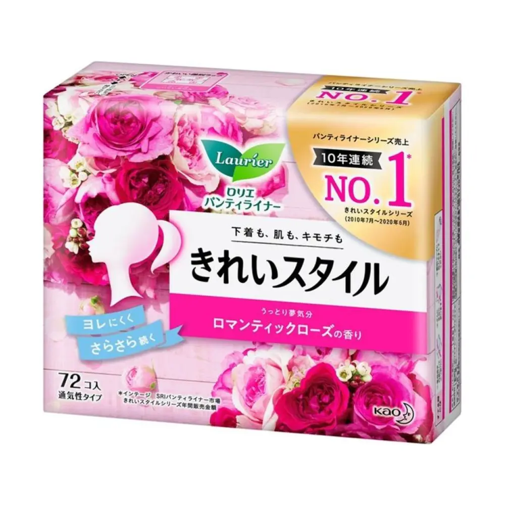 Băng Vệ Sinh Hàng Ngày Siêu Mỏng Hương Hoa Hồng, Ultra-Thin Daily Panty Liners, Rose, 72 Miếng (14cm) - LAURIER