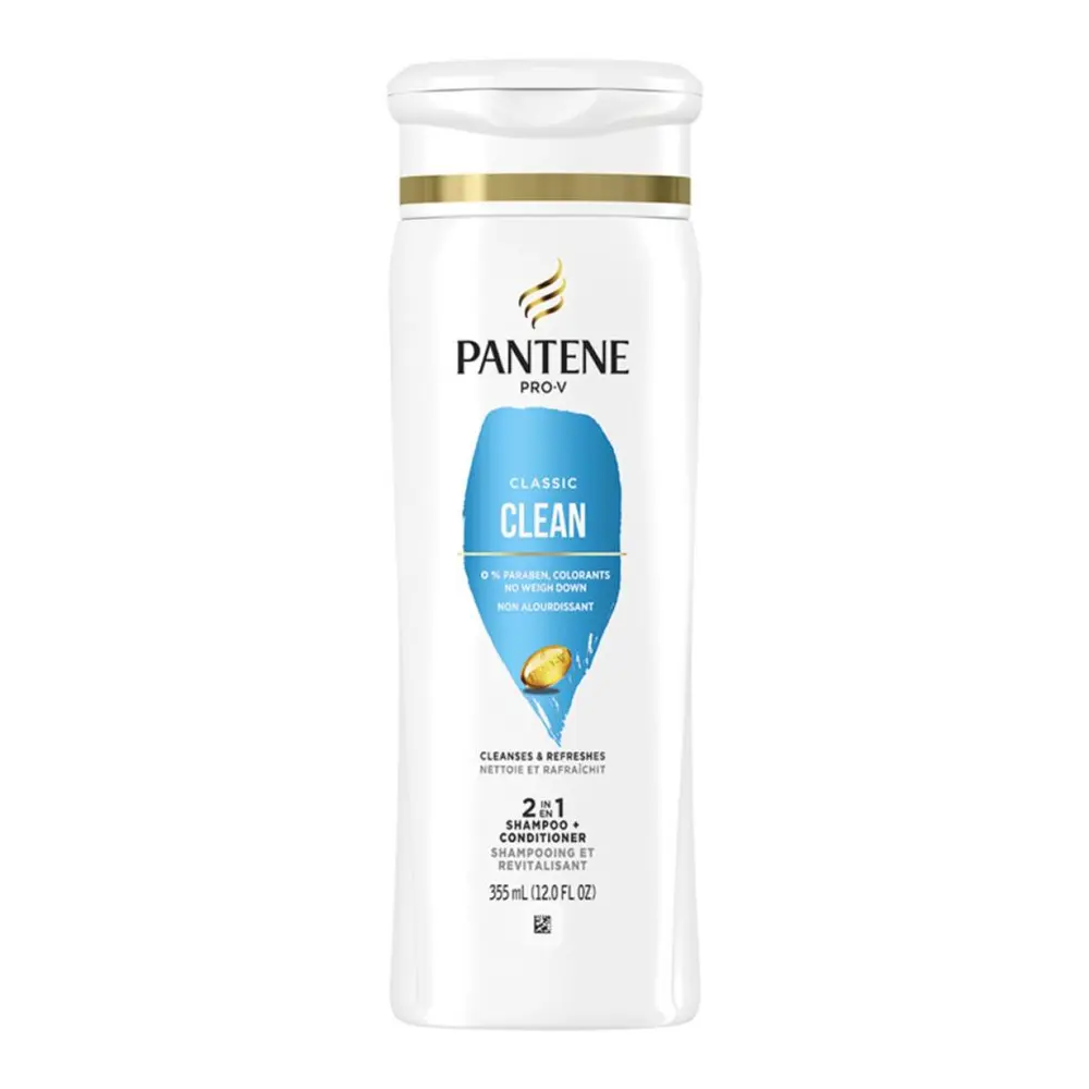 Dầu Gội & Xả Sạch Tóc, 2 in 1 Shampoo & Conditioner, Classic Clean, 12.6 fl oz (375ml) - PANTENE
