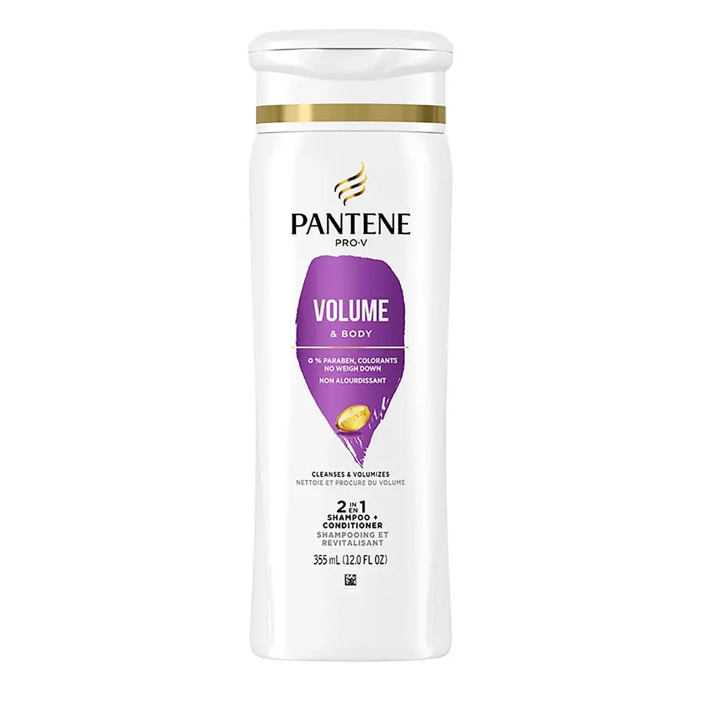 Dầu Gội & Xả Làm Sạch & Phồng Chân Tóc, 2 in 1 Shampoo & Conditioner, Volume & Body, 12 fl oz (355ml) - PANTENE