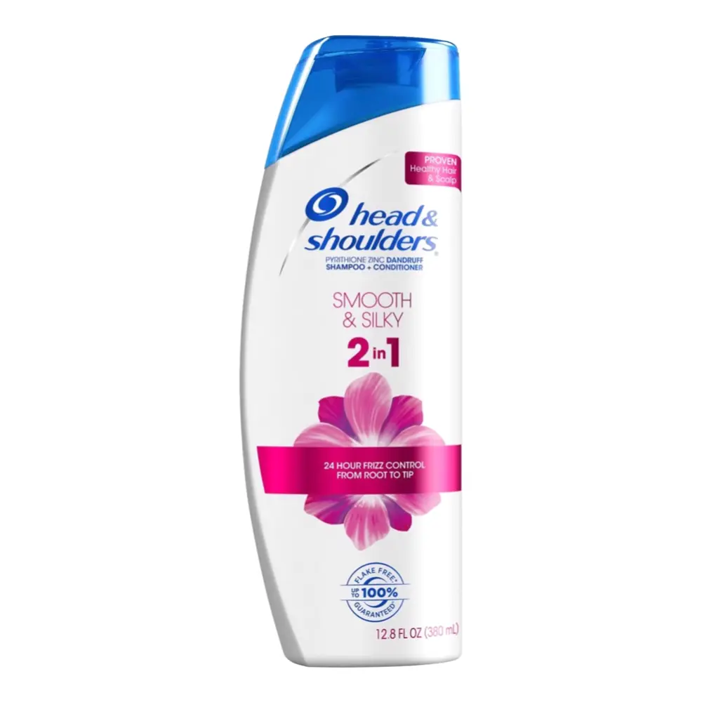 Dầu Gội & Xả Mềm Mượt Tóc, 2 in 1 Shampoo + Conditioner, Smooth & Silky, 12.8 fl oz (380ml) - HEAD & SHOULDERS