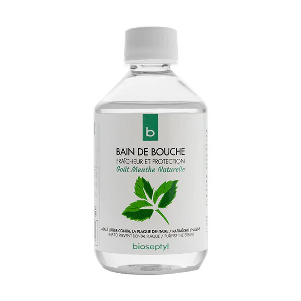 Nước Súc Miệng Hữu Cơ Hương Bạc Hà, Bain de Bouche, Fraicheur & Protection (300ml) - BIOSEPTYL