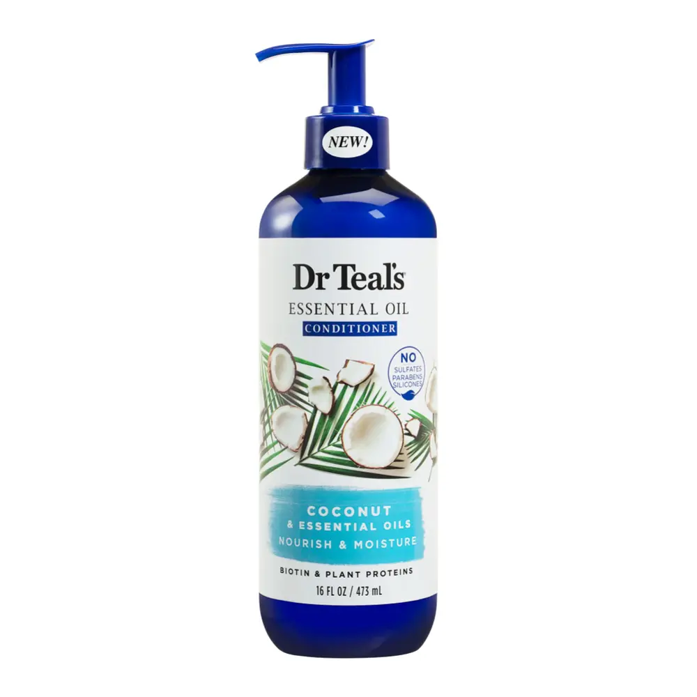Dầu Xả Tinh Dầu Cấp Ẩm & Nuôi Dưỡng Tóc Dầu Dừa, Essential Oil Conditioner, Coconut Nourish & Moisturize, 16 fl oz (473ml) - DR TEAL'S