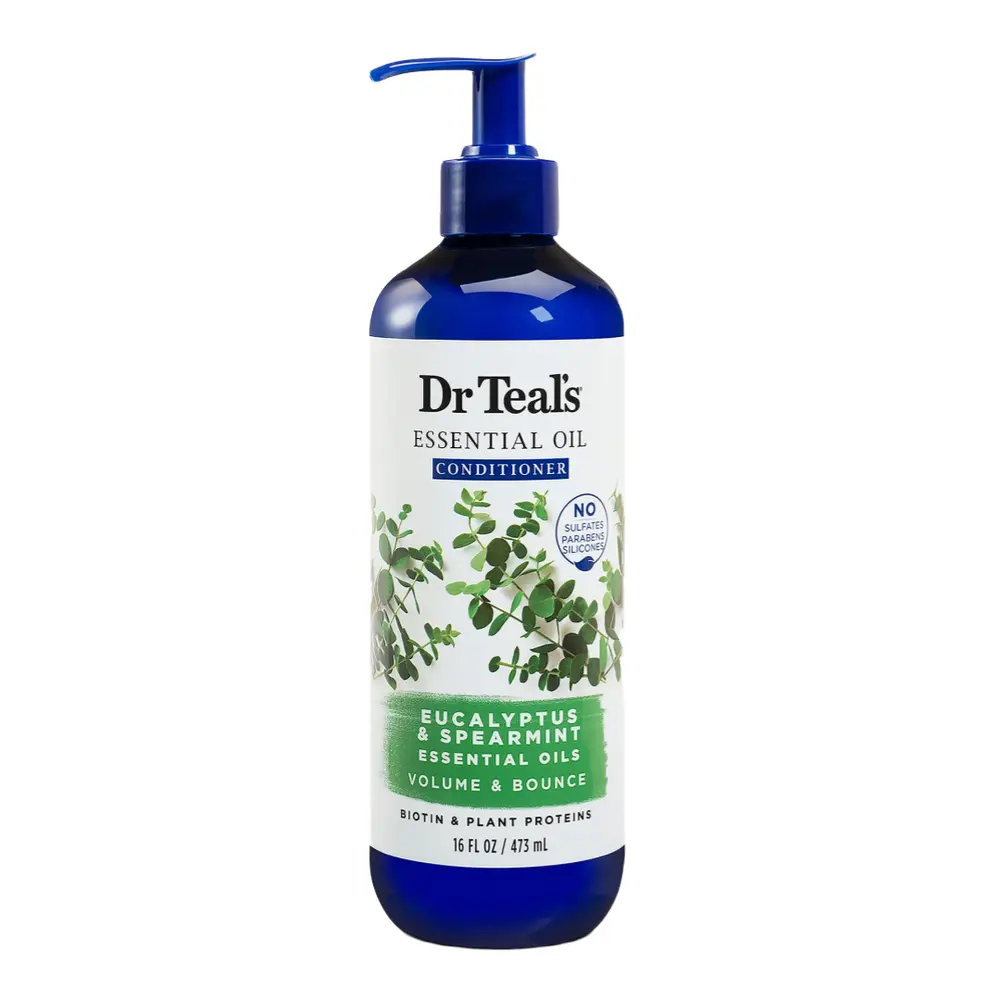 Dầu Xả Tinh Dầu Tăng Phồng Tóc Bạch Đàn & Bạc Hà, Essential Oil Conditioner, Eucalyptus & Spearmint Volume & Bounce, 16 fl oz (473ml) - DR TEAL'S
