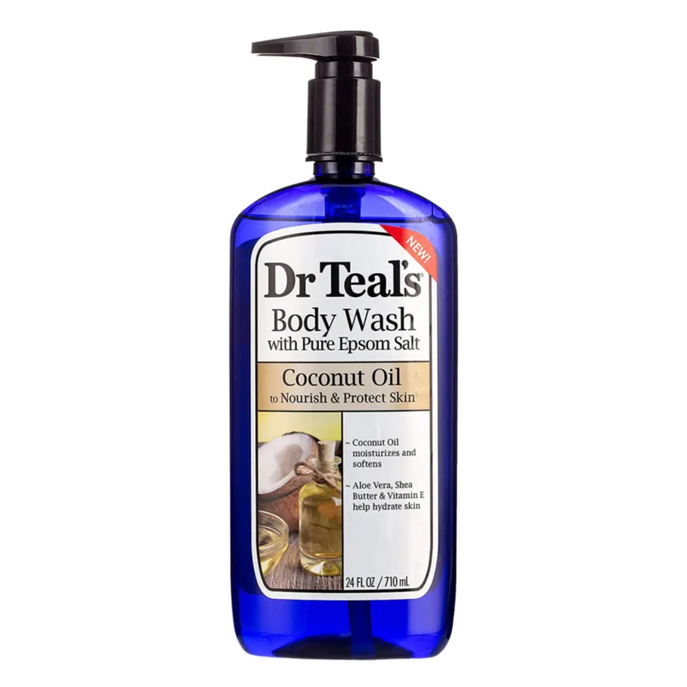 Sữa Tắm Nuôi Dưỡng & Bảo Vệ Da Dầu Dừa, Body Wash with Pure Epsom Salt, Coconut Oil Nourish & Protect Skin, 24 fl oz (710ml) - DR TEAL'S