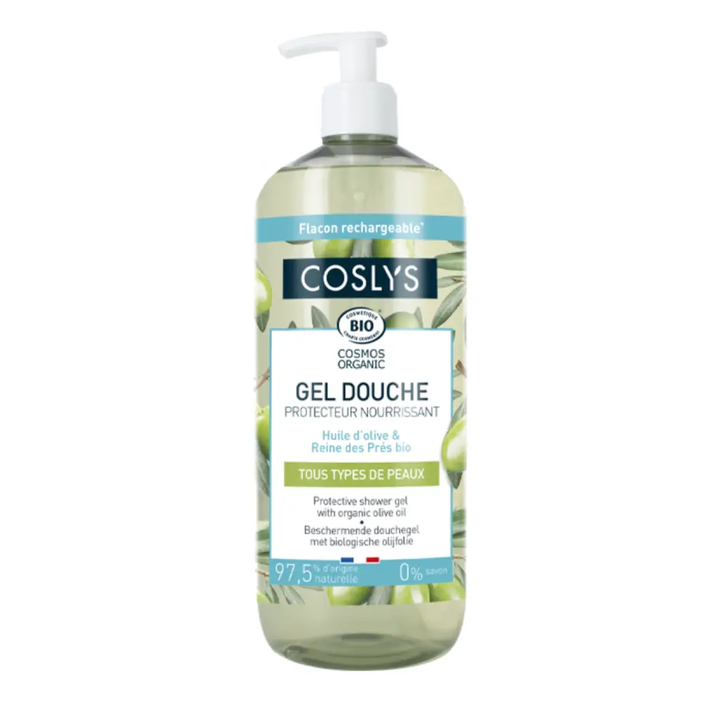 Sữa Tắm Bảo Vệ & Dưỡng Ẩm Dầu Oliu Hữu Cơ, Protective Shower Gel with Organic Olive Oil (1L) - COSLYS