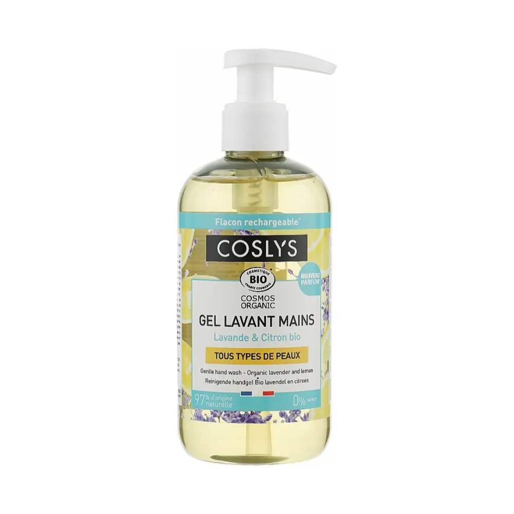 Nước Rửa Tay Hoa Oải Hương & Chanh Hữu Cơ, Gentle Hand Wash, Organic Lavender & Lemon (300ml) - COSLYS