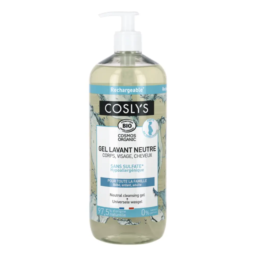 Sữa Tắm Cho Da Nhạy Cảm Hữu Cơ, Neutral Cleansing Gel (1L) - COSLYS