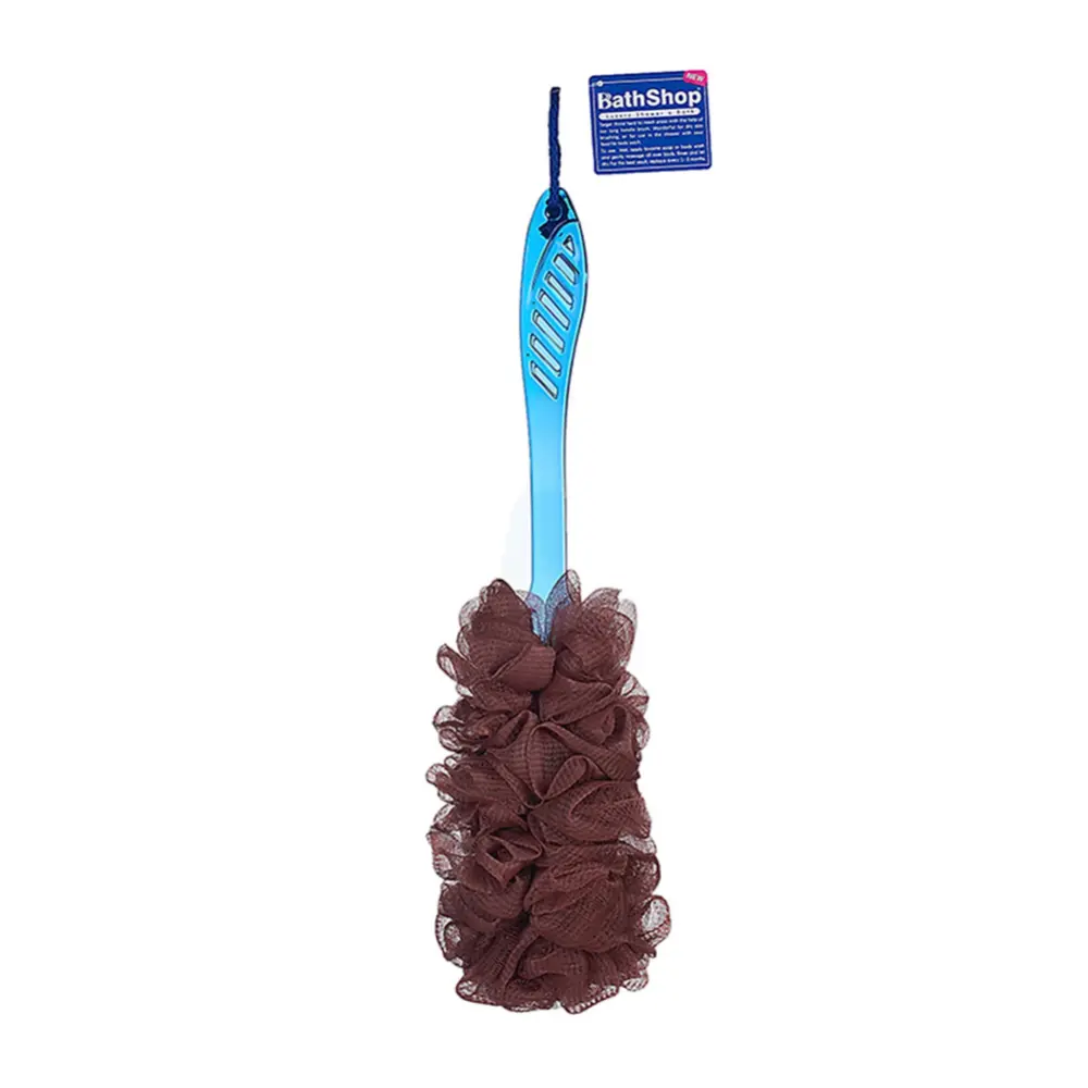 Bàn Chải Tắm, Long Handle Bath Brush with Delicate Sponge (8 x 9 x 45cm) - BATHSHOP