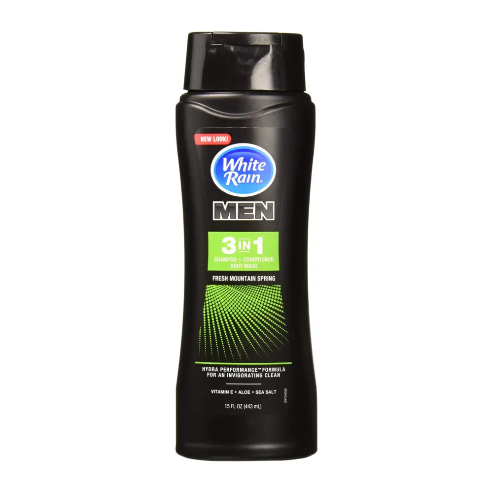 Sữa Tắm Gội Cho Nam Hương Núi Xuân, Men`s Collection, 3 in 1 Bodywash Shampoo Conditioner, Mountain Spring, 15 fl oz (443ml) - WHITE RAIN