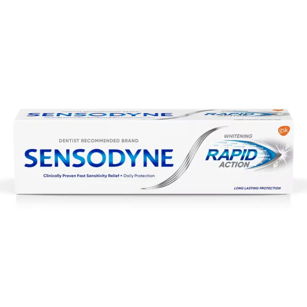 Kem Đánh Răng Giảm Ê Buốt & Làm Trắng Răng, Rapid Action Toothpaste, Whitening (100g) - SENSODYNE
