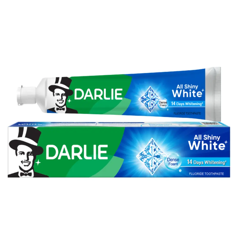 Kem Đánh Răng Trắng Sáng Ngăn Vết Bám, All Shiny White, Whitening + Stain Prevention Fluoride Toothpaste (140g) - DARLIE