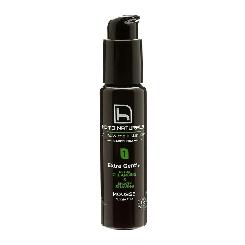 Sữa Rửa Mặt & Kem Cạo Râu Hữu Cơ Cho Nam, Extra Gent`s, Detox Cleanse + Smooth Shave 2 in 1 Mousse (70ml) - HOMO NATURALS