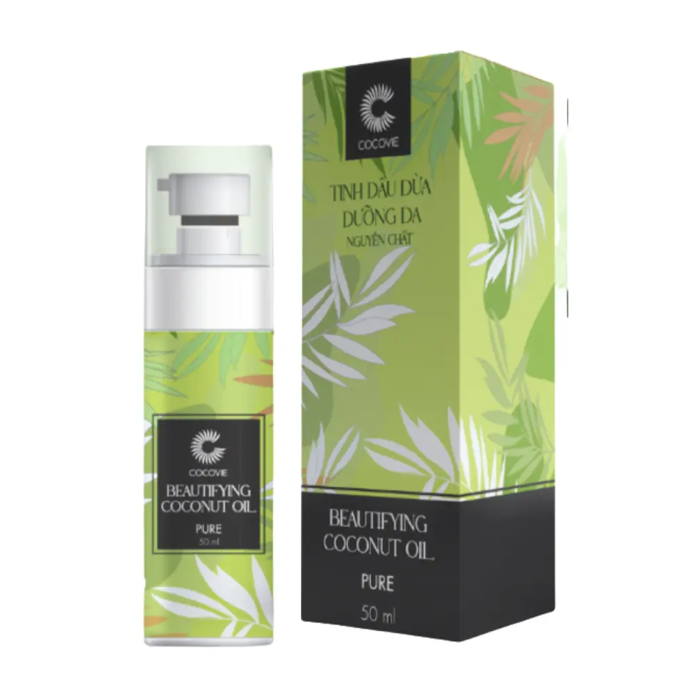Tinh Dầu Dừa Dưỡng Da, Beautifying Coconut Oil, Pure (50ml) - COCOVIE