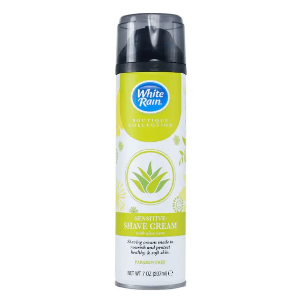 Kem Cạo Lông Tinh Chất Nha Đam, Boutique Collection, Sensitive Shave Cream with Aloe Vera, 7 oz (207ml) - WHITE RAIN