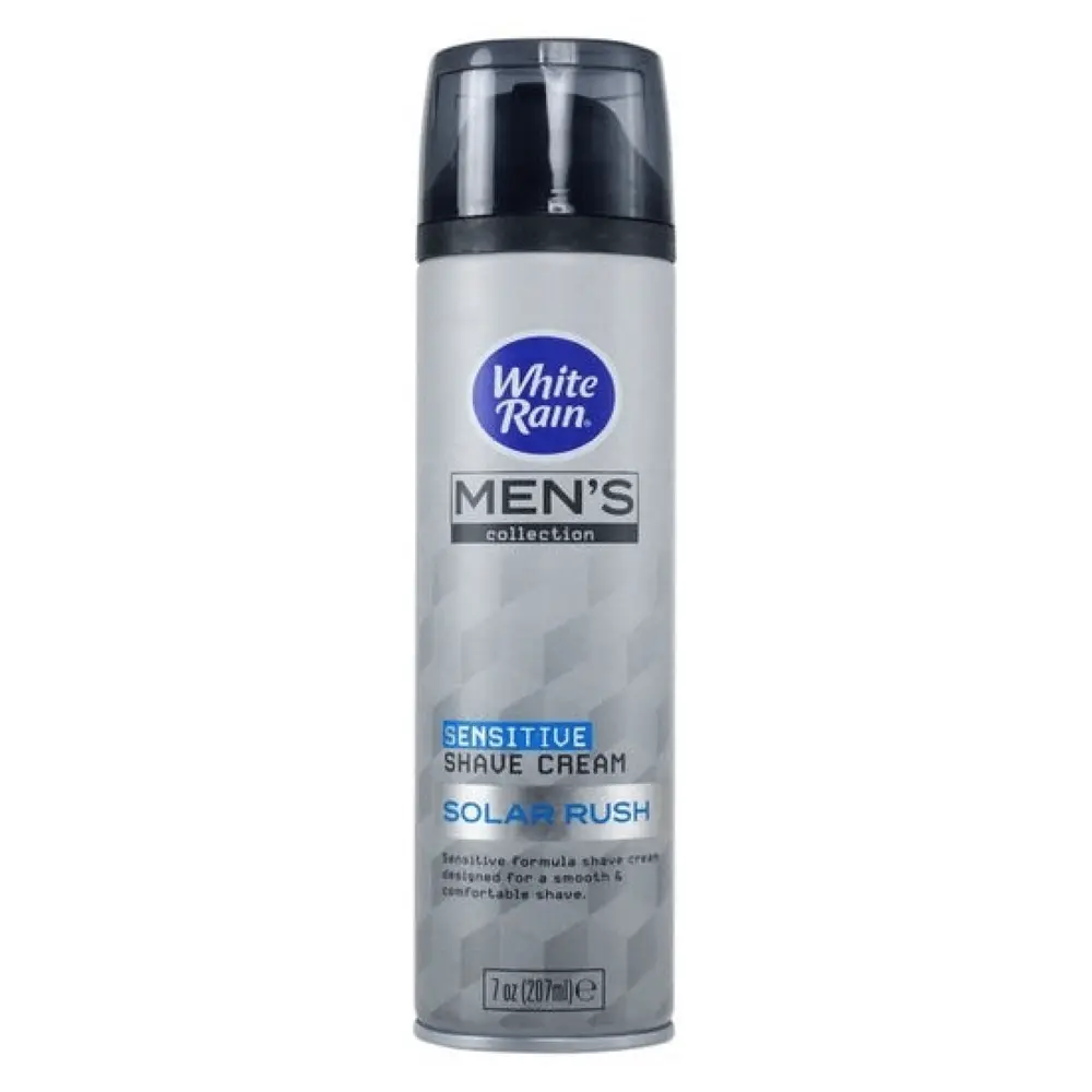 Kem Cạo Râu Cho Da Nhạy Cảm, Men`s Collection, Sensitive Shave Cream, Solar Rush, 7 oz (207ml) - WHITE RAIN