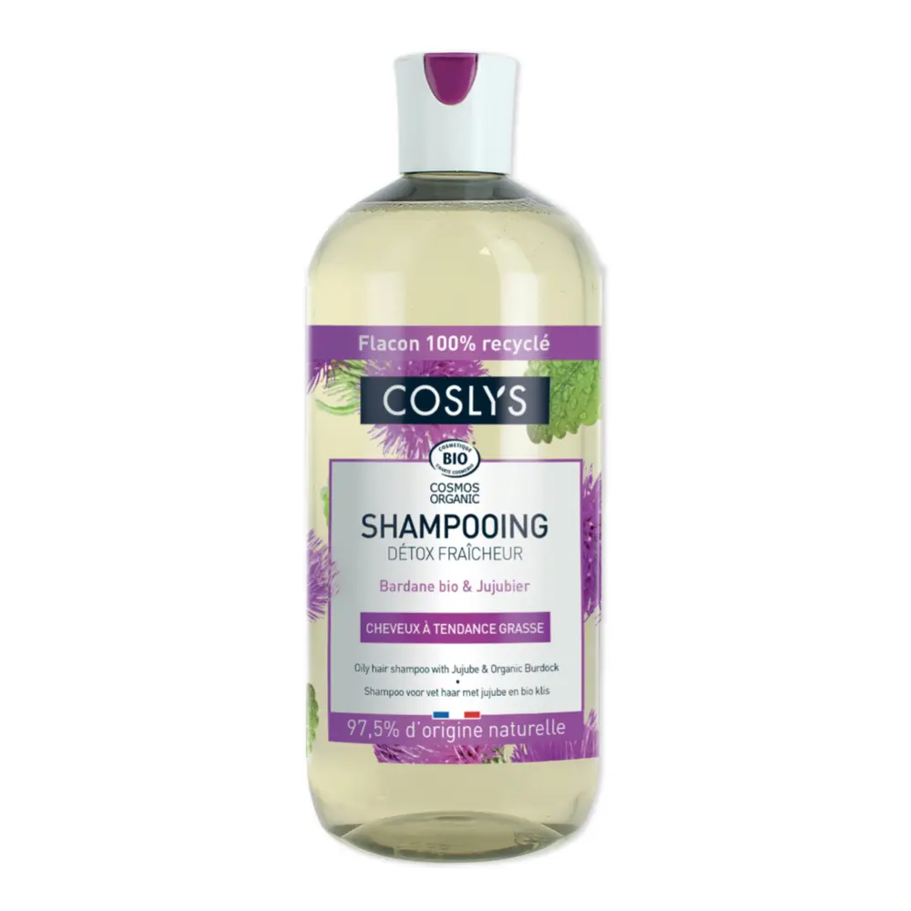 Dầu Gội Hữu Cơ Cho Tóc Dầu Chiết Xuất Táo & Ngưu Bàng, Oily Hair Shampoo with Jujube & Organic Burdock (500ml) - COSLYS