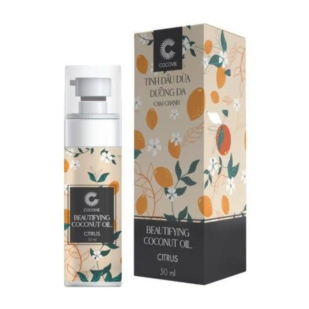 Tinh Dầu Dừa Dưỡng Da Hương Cam Chanh, Beautifying Coconut Oil, Citrus (50ml) - COCOVIE